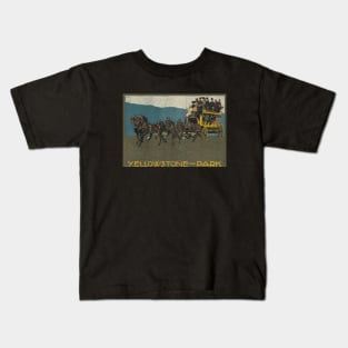 Yellowstone Park Poster (distressed) Kids T-Shirt